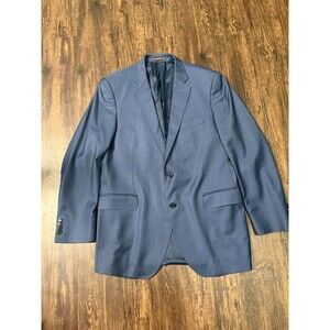 Peter Millar Mens 44T 100% Wool 2-Button Blazer Sport Coat Navy Worsted wool